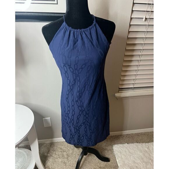 J. McLaughlin navy‎ halter style dress XS - Picture 2 of 10